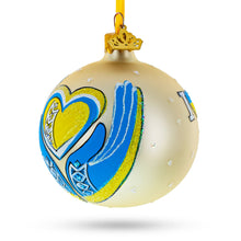 Load image into Gallery viewer, Ukraine in my Heart Glass Ball Christmas Ornament 3.25 Inches
