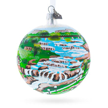 Load image into Gallery viewer, Falls Park, Sioux Falls, South Dakota, USA Glass Ball Christmas Ornament 4 Inches