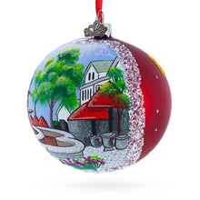 Load image into Gallery viewer, Historic Federal Hill, Providence, Rhode Island, USA Glass Ball Christmas Ornament 4 Inches