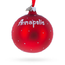 Load image into Gallery viewer, U.S. Naval Academy, Annapolis, Maryland, USA Glass Ball Christmas Ornament 3.25 Inches