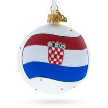 Load image into Gallery viewer, Flag of Croatia Glass Ball Christmas Ornament