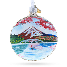Load image into Gallery viewer, Mount Fuji, Japan Glass Ball Christmas Ornament 3.25 Inches