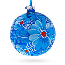 Load image into Gallery viewer, Aster Flowers Glass Ball Ornament