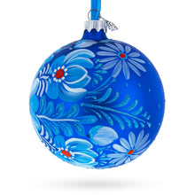 Load image into Gallery viewer, Aster Flowers Glass Ball Ornament