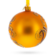 Load image into Gallery viewer, Gerbera Flowers on Gold Glass Ball Ornament
