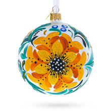 Load image into Gallery viewer, Heliopsis Flowers Glass Ball Ornament