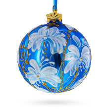 Load image into Gallery viewer, White Lilies Flowers Glass Ball Ornament