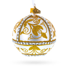 Load image into Gallery viewer, Jeweled Golden Chandelier on Silver Glass Ball Christmas Ornament 3.25 Inches