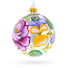 Load image into Gallery viewer, Roses Glass Ball Christmas Ornament 4 Inches