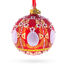 Load image into Gallery viewer, 1908 Alexander Palace Royal Red Glass Ball Christmas Ornament 3.25 Inches