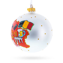 Load image into Gallery viewer, Belgium Landmarks and Symbols Glass Ball Christmas Ornament 4 Inches