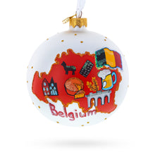 Load image into Gallery viewer, Belgium Landmarks and Symbols Glass Ball Christmas Ornament 4 Inches