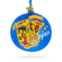 Load image into Gallery viewer, Spain Landmarks and Symbols Glass Ball Christmas Ornament 4 Inches