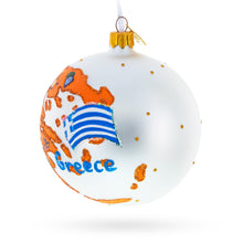 Load image into Gallery viewer, Greece Landmarks and Symbols Glass Ball Christmas Ornament 4 Inches