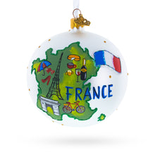 Load image into Gallery viewer, France Landmarks and Symbols Glass Ball Christmas Ornament 4 Inches