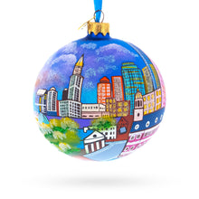 Load image into Gallery viewer, Boston, Massachusetts, USA Glass Ball Christmas Ornament 4 Inches
