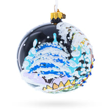 Load image into Gallery viewer, Snow Covered Winter Village Glass Ball Christmas Ornament 4 Inches