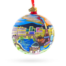 Load image into Gallery viewer, Las Vegas Skyline, Nevada, USA Glass Ball Christmas Ornament 4 Inches