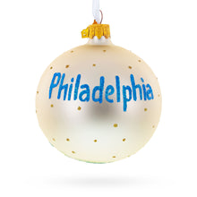 Load image into Gallery viewer, Skyline of Philadelphia, Pennsylvania Glass Ball Christmas Ornament 3.25 Inches