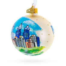 Load image into Gallery viewer, Skyline of Philadelphia, Pennsylvania Glass Ball Christmas Ornament 3.25 Inches
