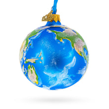 Load image into Gallery viewer, Planet Earth Globe Glass Ball Christmas Ornament 3.25 Inches