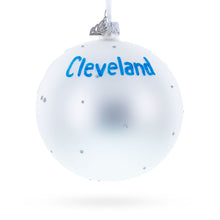 Load image into Gallery viewer, Cityscape of Cleveland, Ohio Glass Ball Christmas Ornament