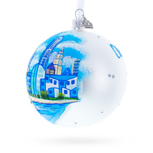 Load image into Gallery viewer, Cityscape of Cleveland, Ohio Glass Ball Christmas Ornament