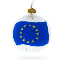 Load image into Gallery viewer, Flag of European Union Glass Ball Ornament 3.25 Inches