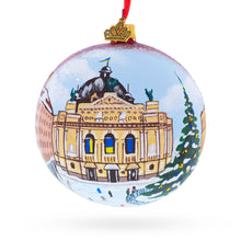 Load image into Gallery viewer, Lviv, Ukraine Theatre of Opera and Ballet Glass Ball Christmas Ornament