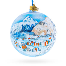 Load image into Gallery viewer, Matterhorn, Zermatt, Switzerland Jeweled Glass Ball Christmas Ornament 4 Inches