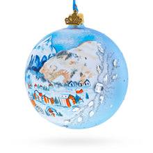 Load image into Gallery viewer, Matterhorn, Zermatt, Switzerland Jeweled Glass Ball Christmas Ornament 4 Inches
