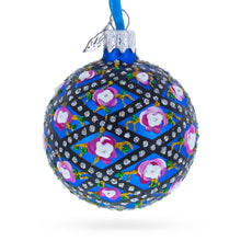 Load image into Gallery viewer, 1907 Rose Trellis Royal Green Glass Ball Christmas Ornament 2.4 Inches