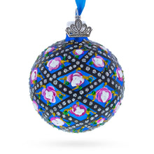 Load image into Gallery viewer, 1907 Rose Trellis Royal Green Glass Ball Christmas Ornament 2.4 Inches