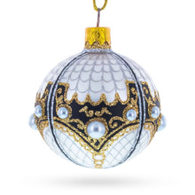 Load image into Gallery viewer, Mother Of Pearl on Gold Filigree Glass Ball Christmas Ornament 2.4 Inches