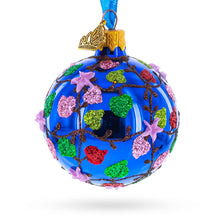 Load image into Gallery viewer, Vibrant Pink Heart Vines with 3D Roses Glass Ball Christmas Ornament 2.4 Inches