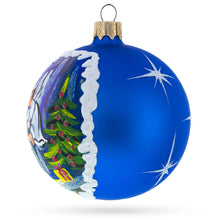 Load image into Gallery viewer, Santa’s Blessing with Angel Glass Ball Ornament 3.25 Inches