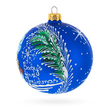 Load image into Gallery viewer, Girl Hugging Teddy Bear Glass Ball Baby's First Christmas Ornament 4 Inches