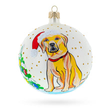 Load image into Gallery viewer, Yellow Labrador Retriever in Glass Ball Christmas Ornament 4 Inches