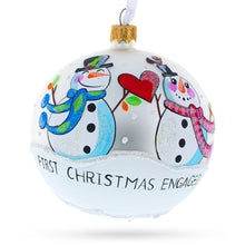 Load image into Gallery viewer, A Winter Romance Glass Ball 'Our First Christmas' Ornament 4 Inches