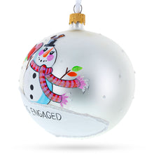 Load image into Gallery viewer, A Winter Romance Glass Ball 'Our First Christmas' Ornament 4 Inches