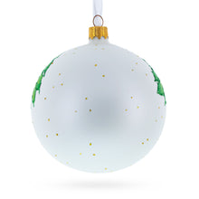Load image into Gallery viewer, Chocolate Labrador in Santa Hat Glass Ball Christmas Ornament 4 Inches