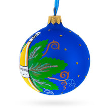 Load image into Gallery viewer, White Wine Bottle Glass Ball Christmas Ornament 3.25 Inches