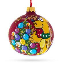 Load image into Gallery viewer, Dogs Celebrating with Cocktails Glass Ball Christmas Ornament 3.25 Inches