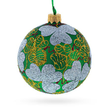 Load image into Gallery viewer, 1902 Clover Leaf Royal Green Glass Christmas Ornament 3.25 Inches