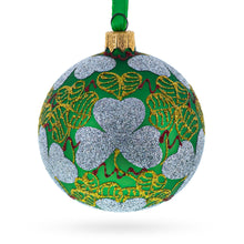 Load image into Gallery viewer, 1902 Clover Leaf Royal Green Glass Christmas Ornament 3.25 Inches