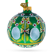 Load image into Gallery viewer, 1908 Alexander Palace Royal Green Glass Ball Christmas Ornament 3.25 Inches