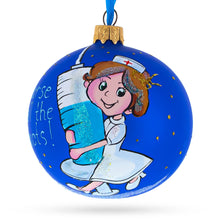 Load image into Gallery viewer, Medical Professional Nurse with Syringe Glass Ball Christmas Ornament 3.25 Inches