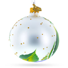 Load image into Gallery viewer, Purple Pansy Flowers Glass Christmas Ornament 3.25 Inches