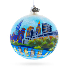 Load image into Gallery viewer, Cleveland, Ohio Glass Ball Christmas Ornament 4 Inches