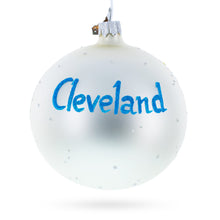 Load image into Gallery viewer, Cleveland, Ohio Glass Ball Christmas Ornament 4 Inches